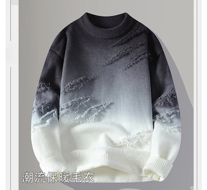 2025 Winter Sweaters for male men thick O-neck sweater men Student youth sweaters autumn Men's wool Casual Knitwear Pullover