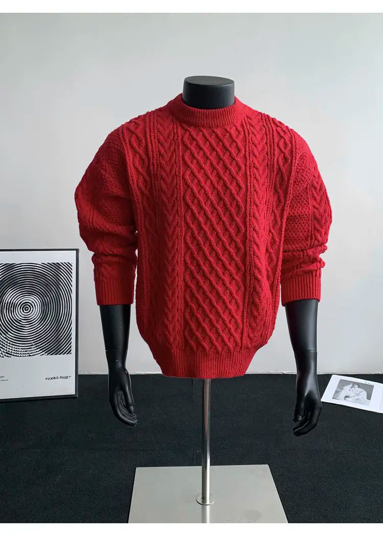 Cozy Winter Jumper Unisex Oversized Christmas Sweater Men Women Soft Casual Knit Pullover Long Sleeve Top for Cold Weather M-3XL