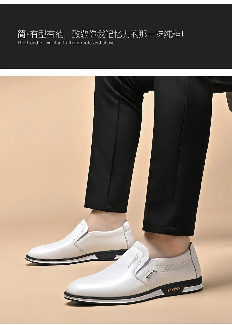 Leather Shoes Men Loafers Shoes 2024 Spring Summer Men Breathable Outdoor Casual Footwear Business Formal Single Shoes Sneakers