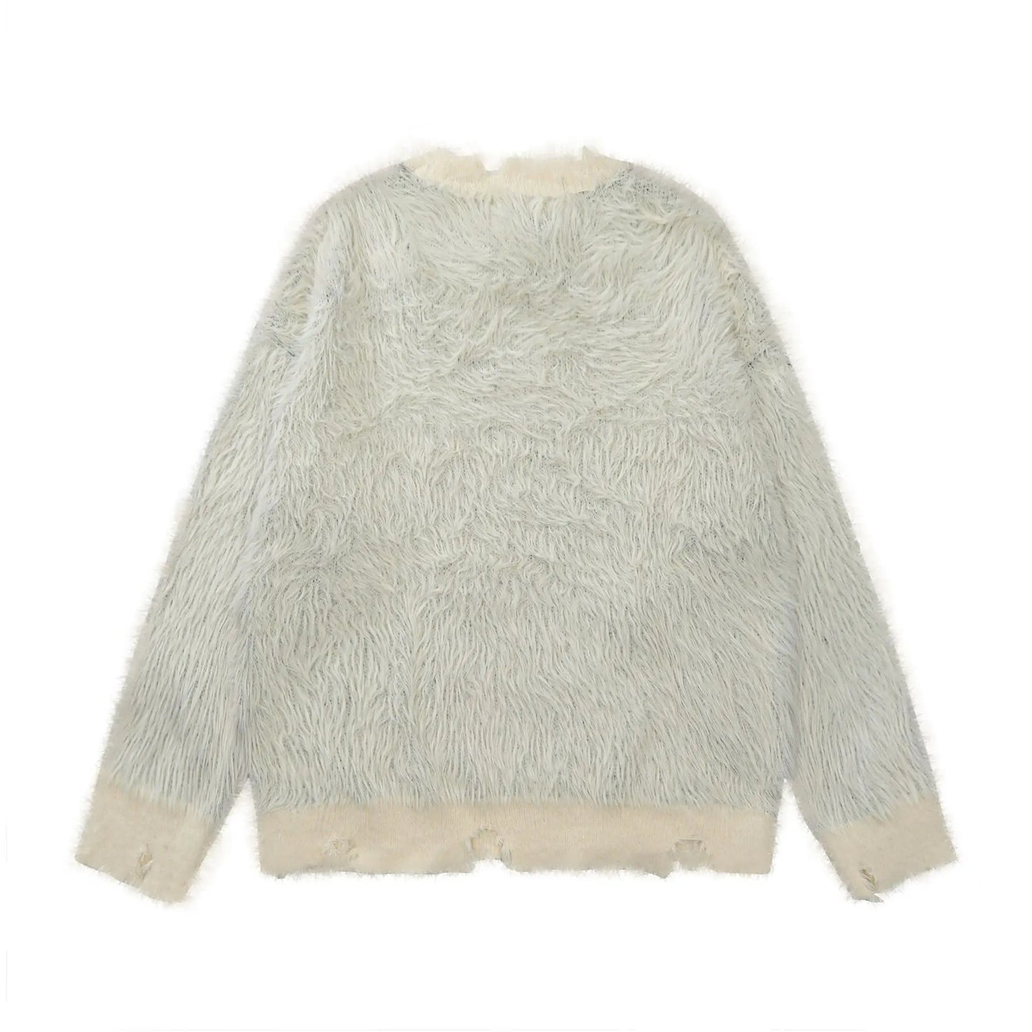 American sweet and cool bow sweater women's autumn and winter new loose soft waxy retro loose sweater outside the coat.