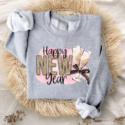 Christmas Sweater Cheers To The 2026 Happy New Year Sweatshirt Casual Street Fashion Comfortable Long Sleeve Autumn and Winter