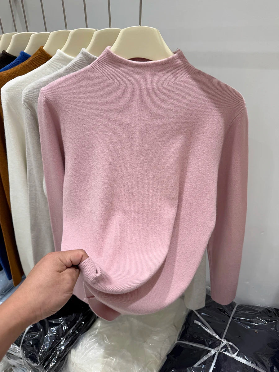 Sweater Women Autumn Winter Fashion Turtleneck Jumpers 2025 Female Long Sleeve Sweater Ladies Solid Knitted Soft Pullovers