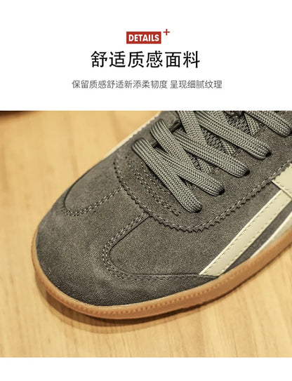 Genuine Leather Men Shoes Flat Casual Fashion Retro Training Shoes Outdoor Comfortable Athletics Sport Shoes Male Sneakers