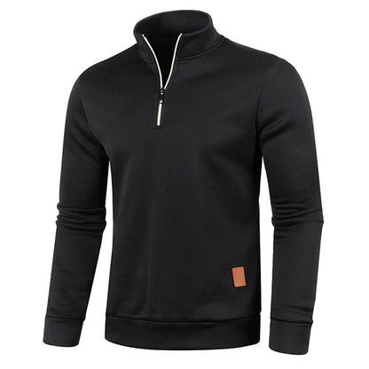 Men Sweatshirts Spring Thicker PulloverHalf Zipper Pullover for Male Hoody Man Sweatshir Autumn Solid Color Turtleneck Sweaters