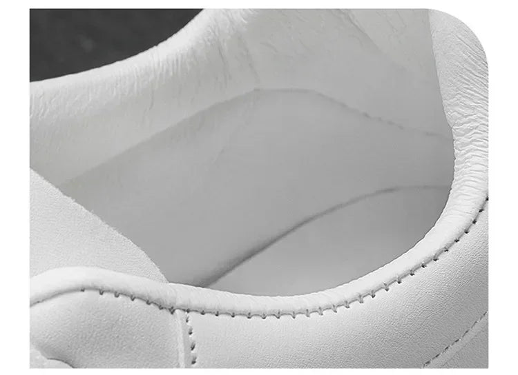 White Leather Men Casual Shoes Platform Outdoor Mens Walking Running Sneakers Breathable Board Shoes Women Tennis Sport Shoes