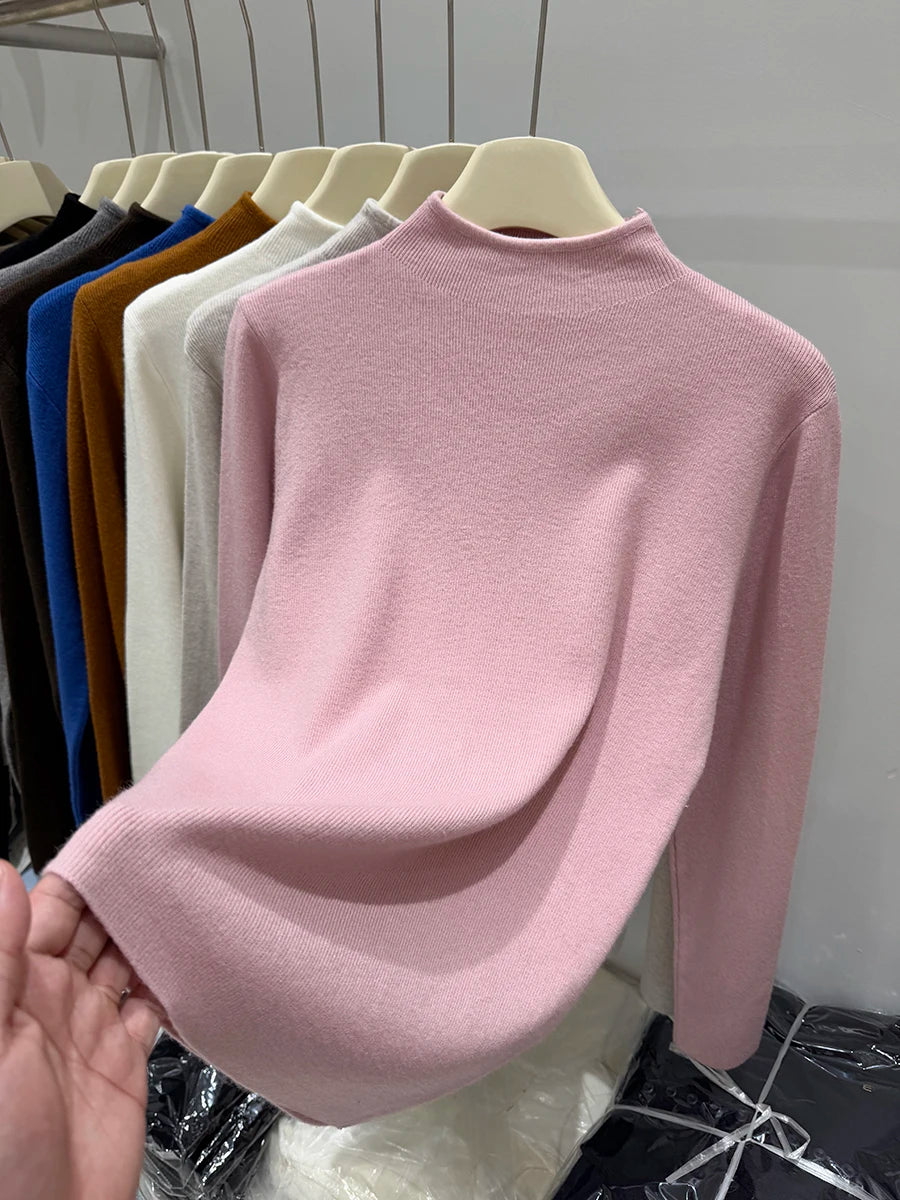 Sweater Women Autumn Winter Fashion Turtleneck Jumpers 2025 Female Long Sleeve Sweater Ladies Solid Knitted Soft Pullovers