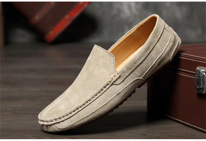 Suede Leather Man Loafers Luxury 2022 Casual Shoes For Men Boat Shoes Handmade Men Slipon Driving Shoes Male Moccasins Zapatos
