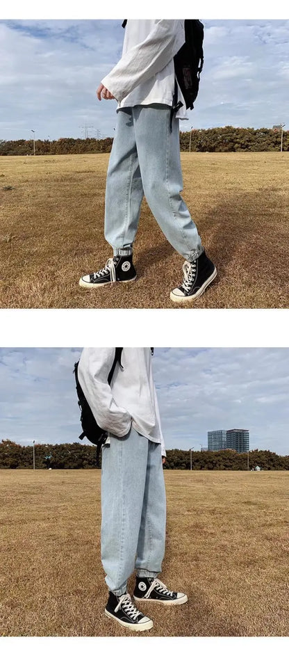 Winter Jeans Men Warm Joggers Jeans Harem Pants Thickdenim Pants men sweatpants elastic jean for men pants male jeans