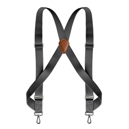 Fashion Retro Suspenders for Men Metal Clip British Style Leather Suspenders Anti-slip Suit Accessories Suspender Clip Business