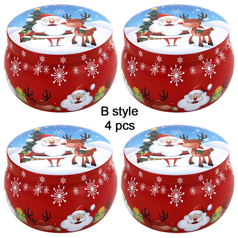 Christmas Candy Box Chocolate Sweets Aromatherapy Candle Jars DIY Ornaments Childrens Christmas Gifts 2023 New Year Decoration