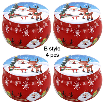 Christmas Candy Box Chocolate Sweets Aromatherapy Candle Jars DIY Ornaments Childrens Christmas Gifts 2023 New Year Decoration