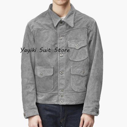 Elegant Man Coats for Men Men's Suede Jacket New in Coats and Jackets for Suit Mens Suits Luxury Man Coat Blazers Male & ، Full