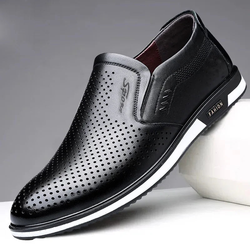 Leather Shoes Men Loafers Shoes 2024 Spring Summer Men Breathable Outdoor Casual Footwear Business Formal Single Shoes Sneakers