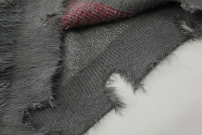 American sweet and cool bow sweater women's autumn and winter new loose soft waxy retro loose sweater outside the coat.