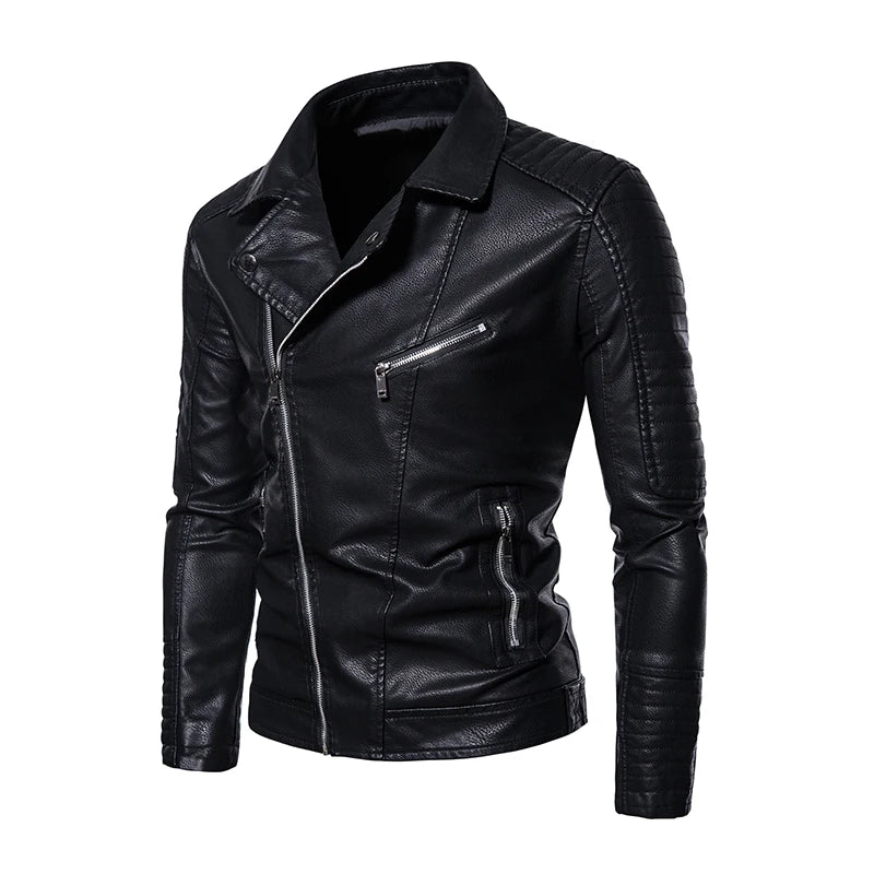 2023 New American Leather Coat Men's, Leather Jacket Men's Motorcycle Retro Tactical Top, Waterproof Coat