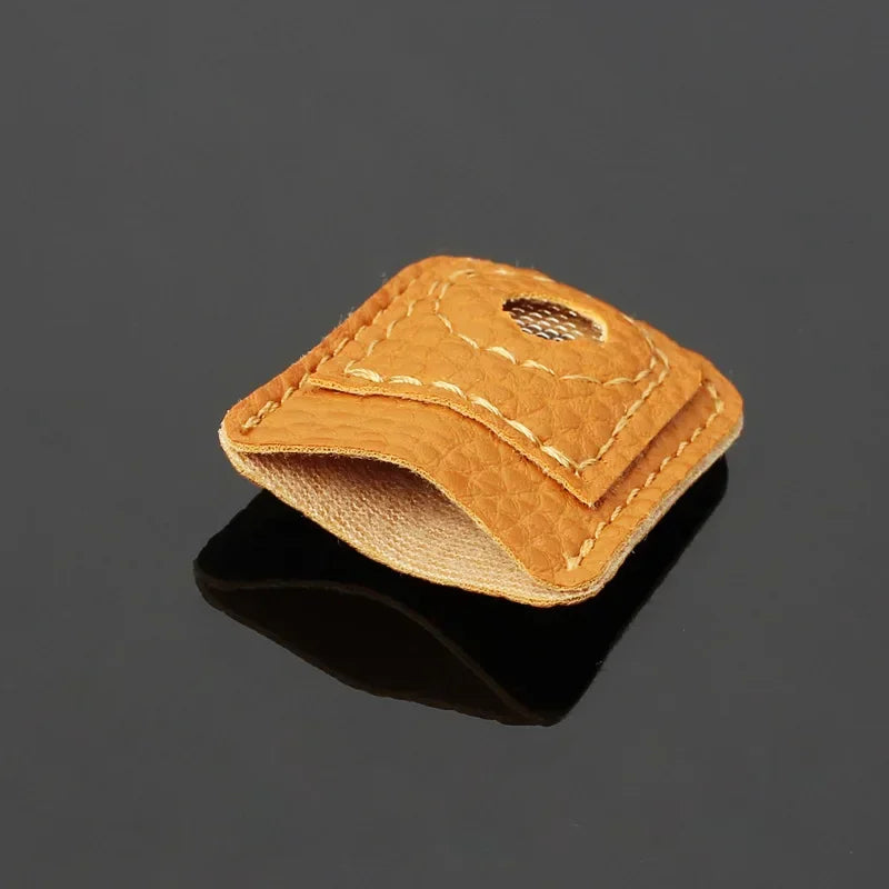 Leather Finger Cap for Sewing Needles, Household Hand-sewing Cross-stitch Needle Holder, Protection Finger Cap for Sewing