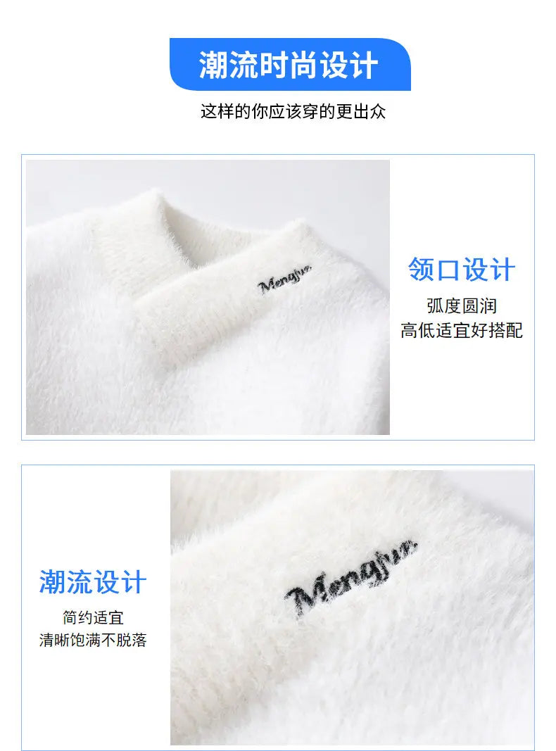 Sweaters men 2025 winter korean style mens warm sweater V-neck men sweaters autumn Men's wool pullovers men full size M-XXXL