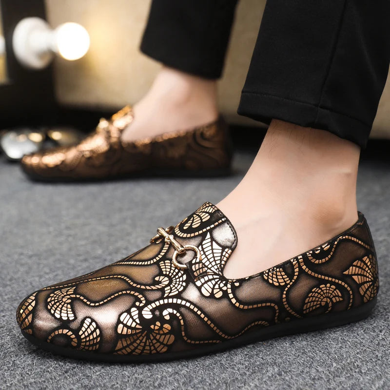 Leather Men Casual Shoes Fashion Formal Business Shoes Luxury Brand Mens Loafers Breathable Slip on Boat Driving Shoes