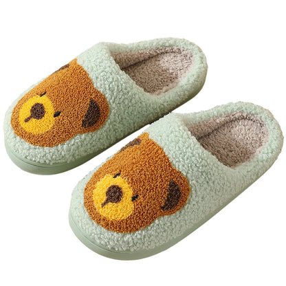 Cute Bear Slippers Fluffy Winter House Shoes Lightweight Women Winter Slippers Bedroom Slippers Cozy Soft Plush Home Slippers