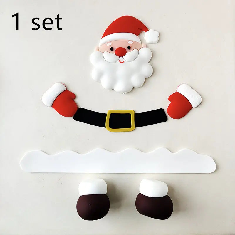 2026 New Merry Christmas Cake Toppers Cartoon Santa Claus DIY Resin Kids Xmas Party Cake Topper Gift Birthday Dessert Decoration