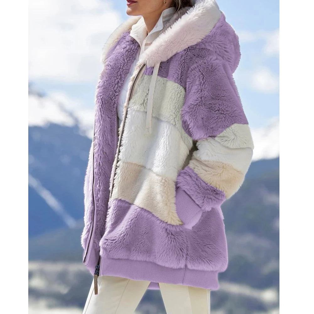 Winter Coat for Women Oversize 2025 Female Teddy Bear Coat Warm Thickening Fleece Faux Fur Coats Winter Jacket Women Plush Top