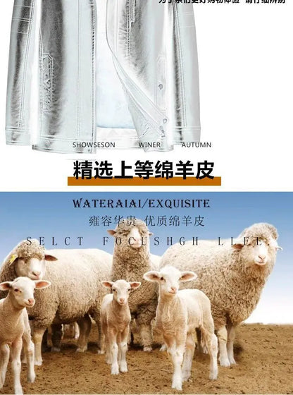 Natural Leather Jacket For Men Fur Thick Loose Plus Velvet Winter Black Leather Coats Male Sheepskin Coat Man With Fur Collar