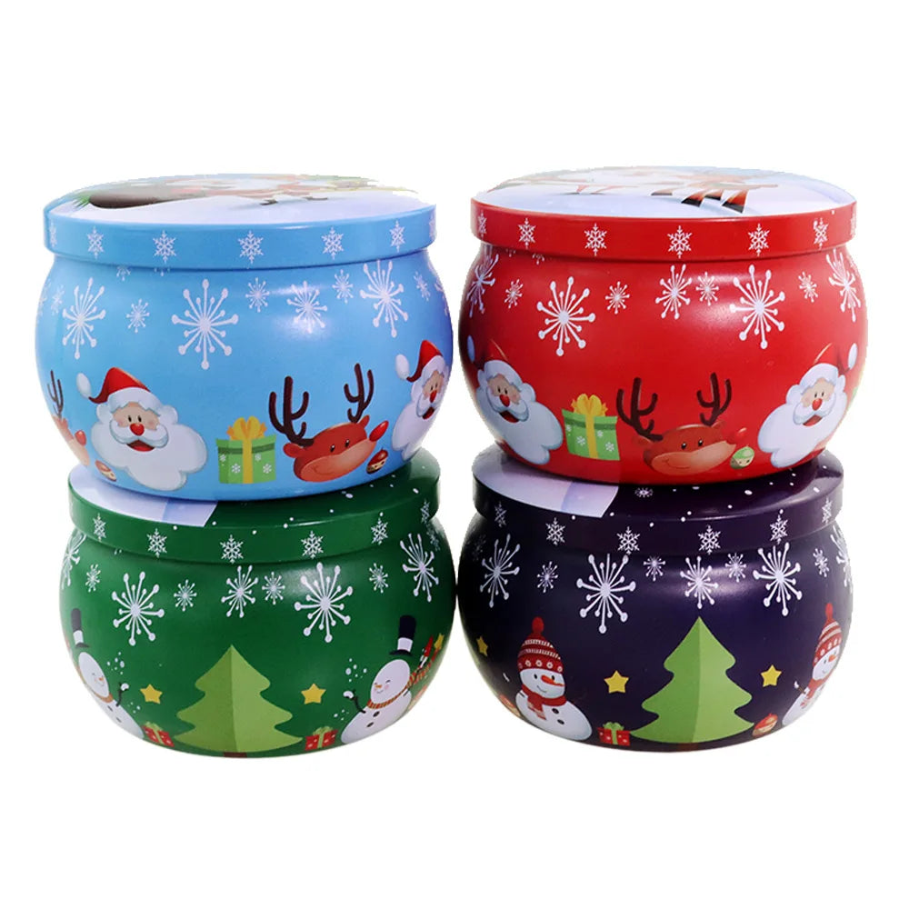 Christmas Candy Box Chocolate Sweets Aromatherapy Candle Jars DIY Ornaments Childrens Christmas Gifts 2023 New Year Decoration