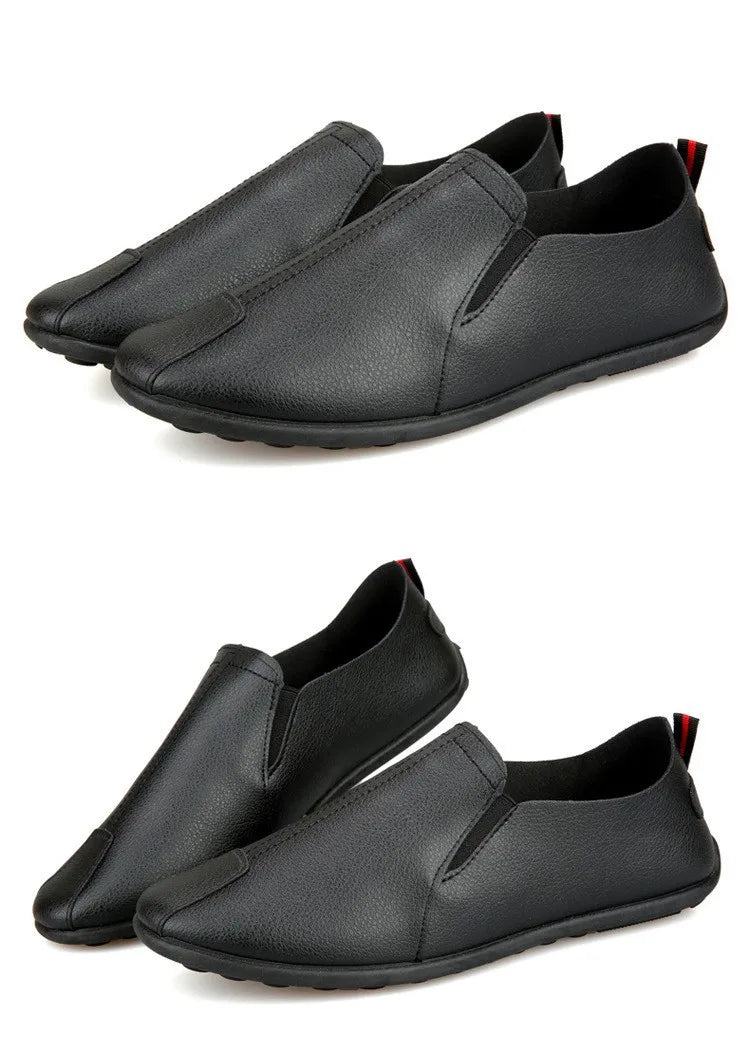 Leather Shoes Men's Shoes 2023 Spring and Autumn Season New Soft Sole Bean Shoes, Casual Shoes, Men's Lazy Shoes, Single Shoes