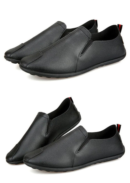 Leather Shoes Men's Shoes 2023 Spring and Autumn Season New Soft Sole Bean Shoes, Casual Shoes, Men's Lazy Shoes, Single Shoes