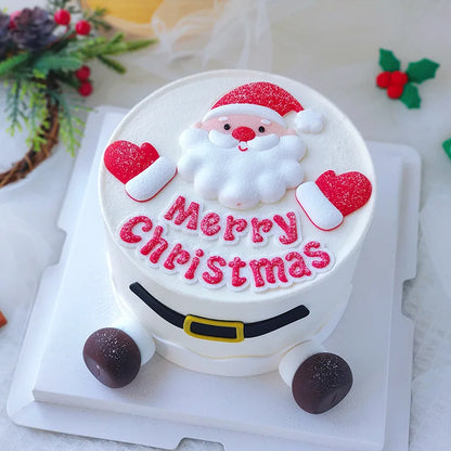 2026 New Merry Christmas Cake Toppers Cartoon Santa Claus DIY Resin Kids Xmas Party Cake Topper Gift Birthday Dessert Decoration