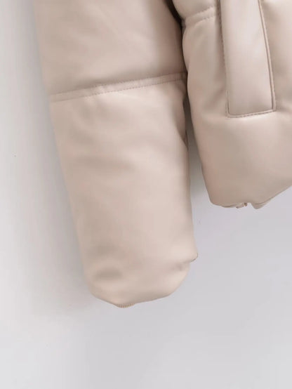 Winter Women's Cold Coat Winter Jackets For Women 2023 Warm Leather PU Parkas Winter Coat Promotion Female Outerwear