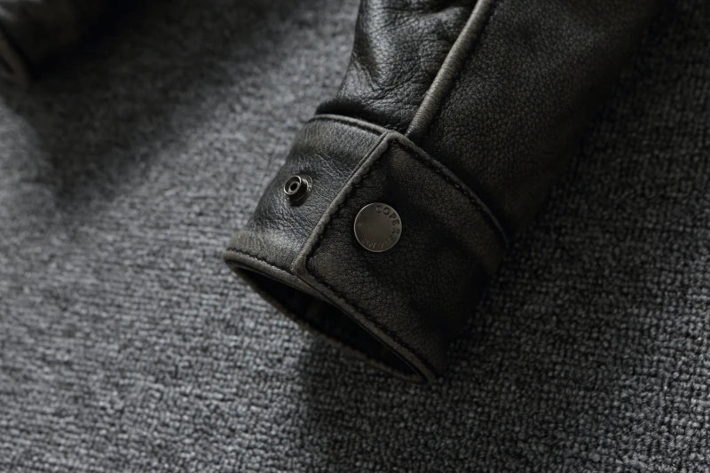 Genuine Leather Coats Autumn Mens Cloting Short Motorcycle Jackets Slim Fit Style Size S-7XL Chaquetas Para Hombre