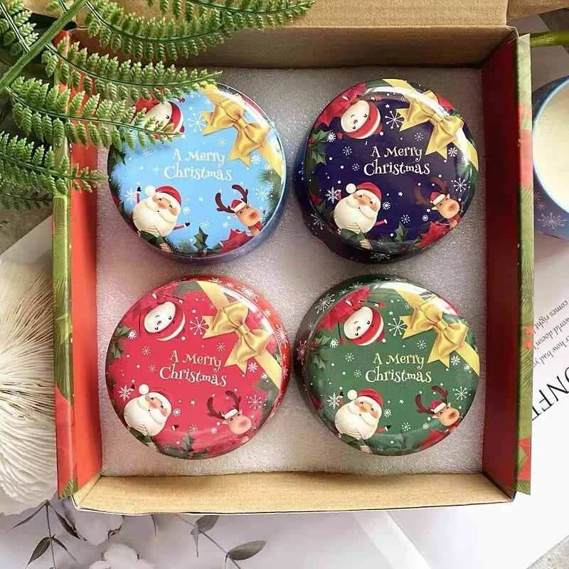 Christmas Candy Box Chocolate Sweets Aromatherapy Candle Jars DIY Ornaments Childrens Christmas Gifts 2023 New Year Decoration