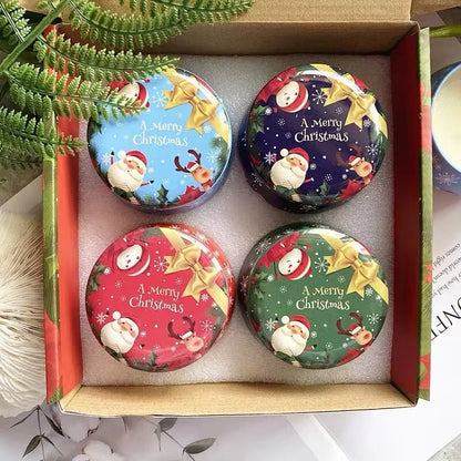 Christmas Candy Box Chocolate Sweets Aromatherapy Candle Jars DIY Ornaments Childrens Christmas Gifts 2023 New Year Decoration