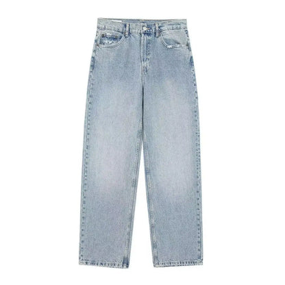 Jeans Women Denim Pant Straight Trousers Wide Leg Long Pants High Waist Y2k Streetwear Casual Mom Jeans Splice Elegant Work