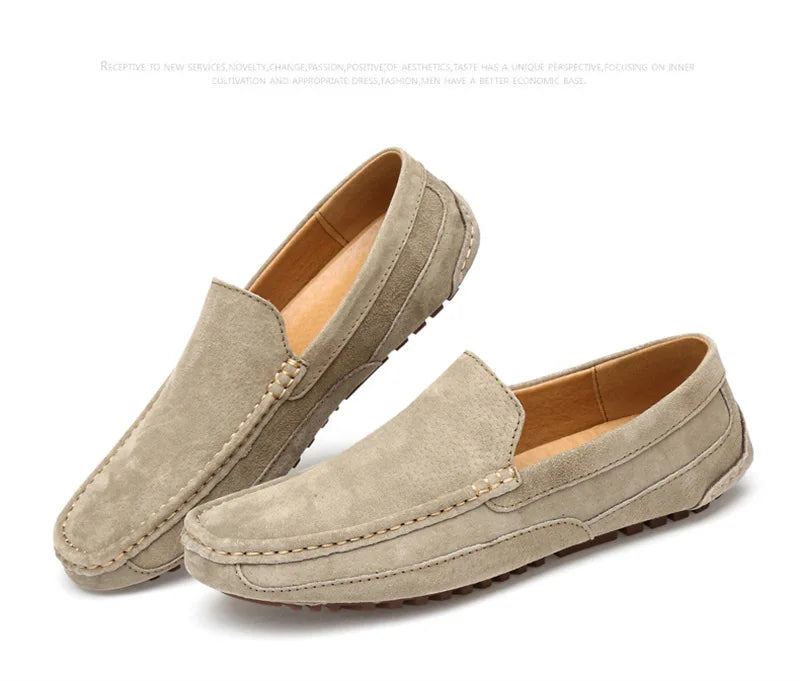 Suede Leather Man Loafers Luxury 2022 Casual Shoes For Men Boat Shoes Handmade Men Slipon Driving Shoes Male Moccasins Zapatos