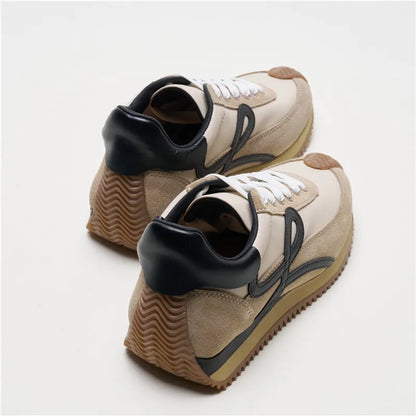 Designer High-quality Women's Leather Waffle Casual Sports German Training Forrest Gump Sneakers Ins Fashion Luxury