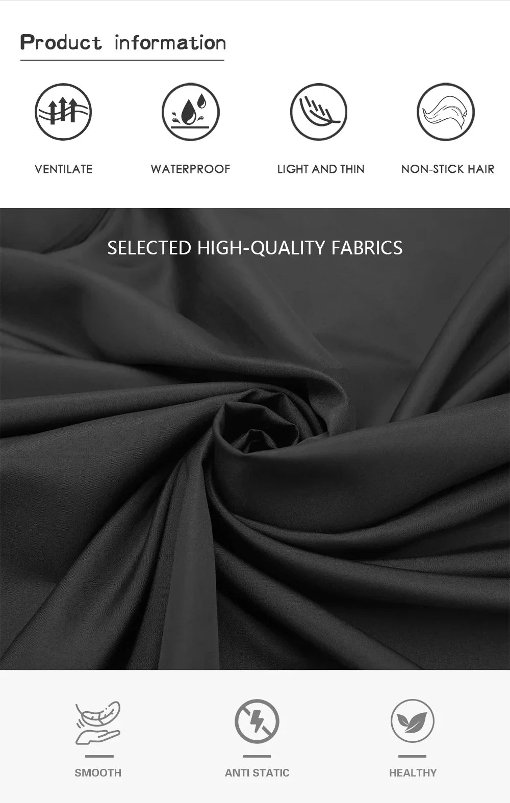 Professional Barber Cape Hair Cutting Cape Waterproof Silicone Collar Transparent Anti Static Salon Cape Eagle Shawl Style