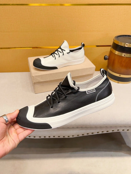 European Men's fashion Genuine leather Sports Lace-up classic Casual shoes sneakers Running shoes