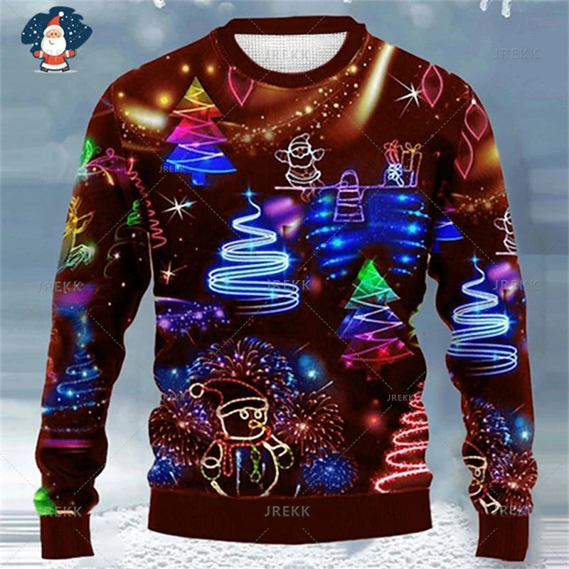 Merry Christmas Sweatshirts Mens Ugly Christmas Sweater Funny Fashion New In Sweaters Women Ugly Sweaters Christmas Jumpers Men
