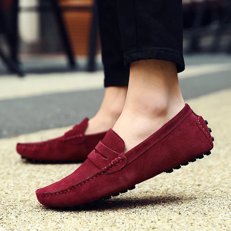 Men High Quality Leather Loafers Men Casual Shoes Moccasins Slip On Men's Flats Fashion Men Shoes Male Driving Shoes 2023