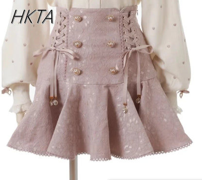 Japanese Sweet Bow Long-sleeve Knitted Pullover Sweater Autumn Winter New Off-shoulder Sexy Lolita Girls Liz Sweater Jumper Top