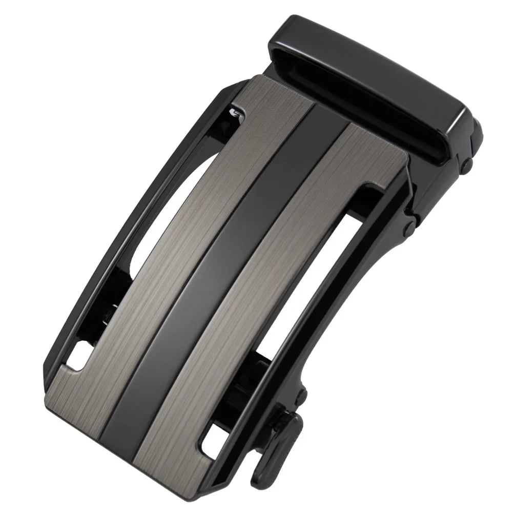 Men's Belt Buckle Accessories Business Ratchet Automatic Alloy Metal Buckle For 3.5cm Width Leather Belt Strap No Holes