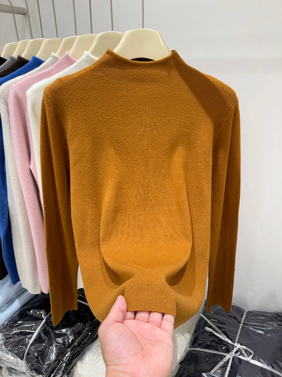 Sweater Women Autumn Winter Fashion Turtleneck Jumpers 2025 Female Long Sleeve Sweater Ladies Solid Knitted Soft Pullovers