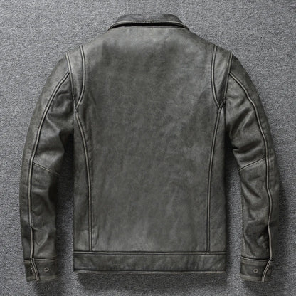 Genuine Leather Coats Autumn Mens Cloting Short Motorcycle Jackets Slim Fit Style Size S-7XL Chaquetas Para Hombre