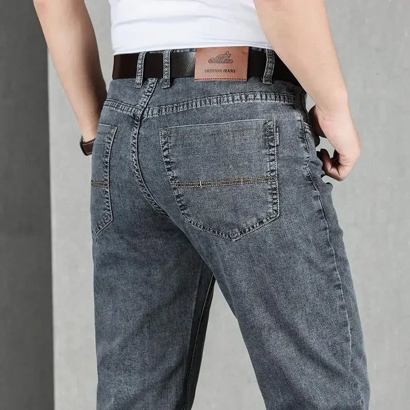 Jeans for Men Work Wear Male Cowboy Pants 2025 Fashion Trousers High Quality Original Classic Straight with Pockets New in Baggy