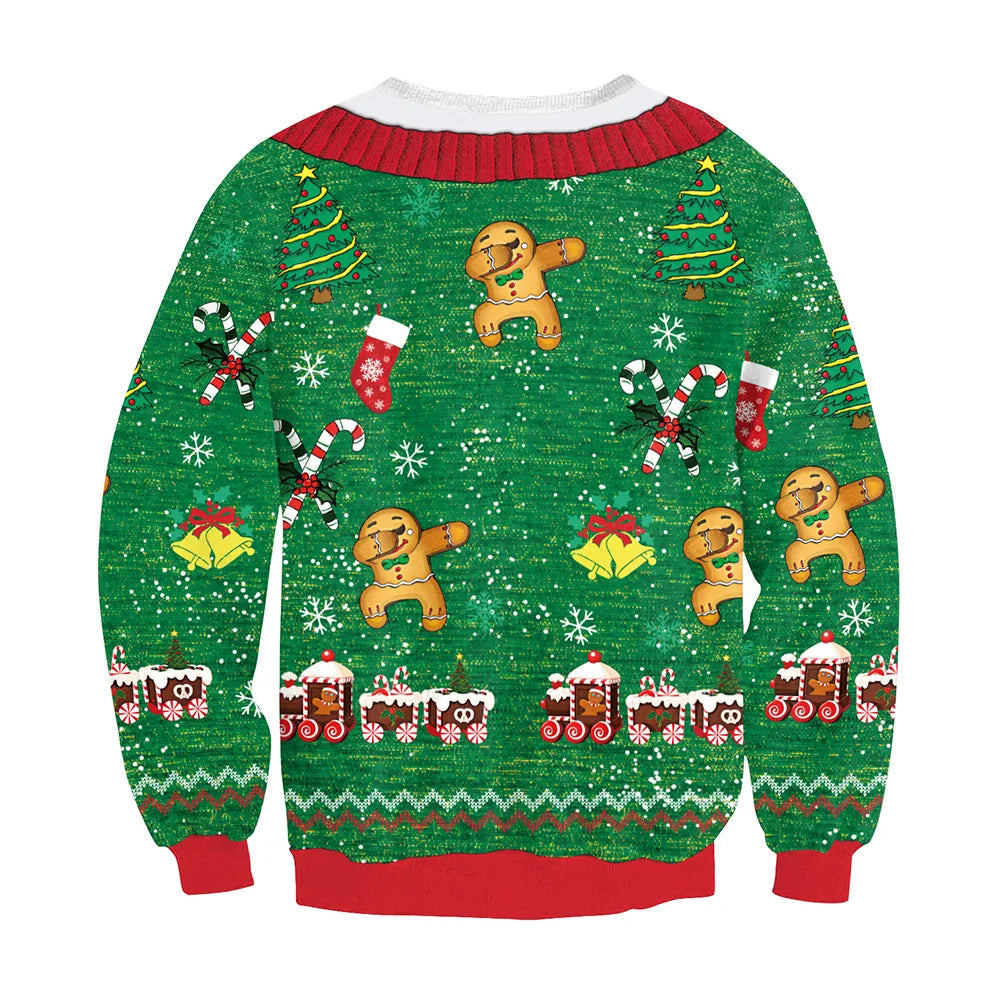 2025 Men Women Christmas Sweaters Funny Orgasm Tacky Christmas Sweater Tops Couples Holiday Party Christmas Sweatshirts