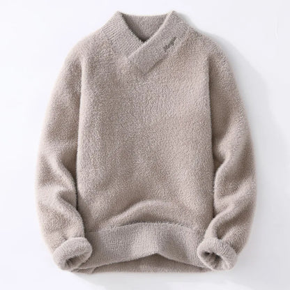 Sweaters men winter korean style mens warm sweater V-neck men sweaters autumn Men's wool pullovers men full size M-XXXL