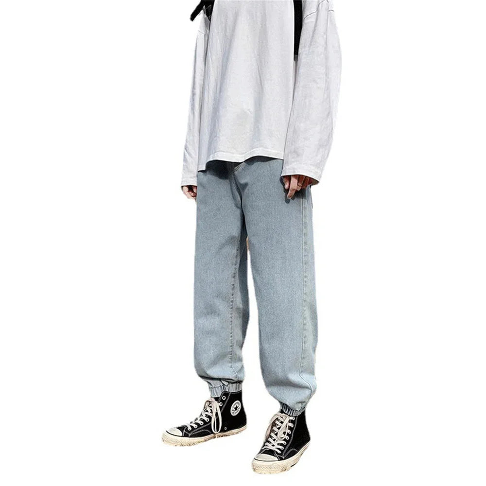 Winter Jeans Men Warm Joggers Jeans Harem Pants Thickdenim Pants men sweatpants elastic jean for men pants male jeans