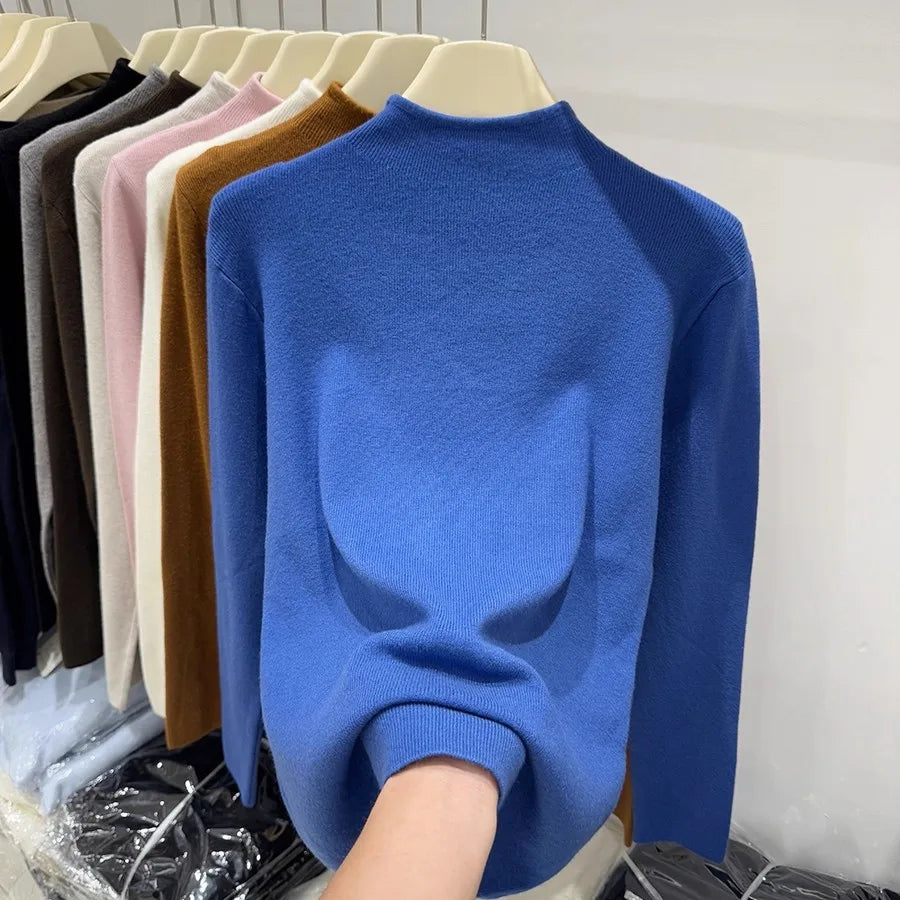 Sweater Women Autumn Winter Fashion Turtleneck Jumpers 2025 Female Long Sleeve Sweater Ladies Solid Knitted Soft Pullovers